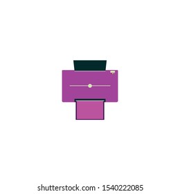 Print or fax vector design. Symbol, icon, illustration.