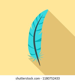 Print feather icon. Flat illustration of print feather vector icon for web design