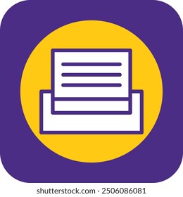 Print Filled Curve Vector Icon Design