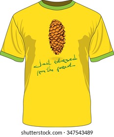 The print "Fir cone". Vector. Can be used on different clothes.