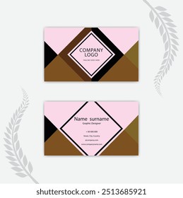 Print Flat design modern business card.