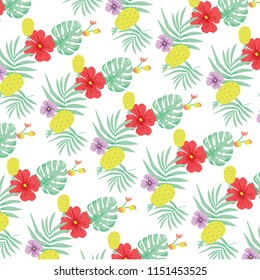 Print floral leaf