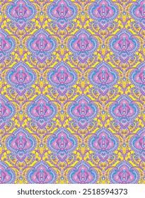 imprimir, flor, vetor, ilustração, abstrato, textura, papel de parede, design, padrão, vintage, tecido, têxtil, sem costura, floral, decoração, pano de fundo, étnico, moda, arte, ornamento, verão, back