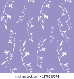 Print, flowers, bellflower
