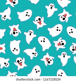print ghost halloween pattern fabric