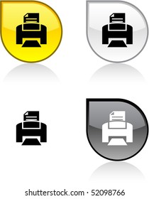 Print glossy drop vibrant buttons.