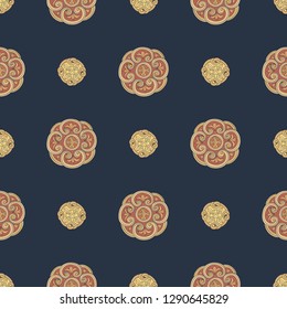 Print with gold jewelry. Vector seamless pattern.
