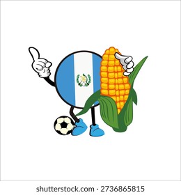 Print Guatemala flag logo design for football character, mascot and identity