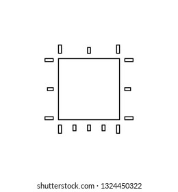 Print guides, text icon. Simple thin line, outline vector of Text editor icons for UI and UX, website or mobile application
