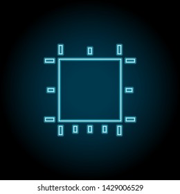 Print guides, text neon icon. Simple thin line, outline vector of Text editor icons for UI and UX, website or mobile application