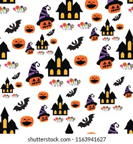 print halloween pattern fabric
