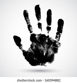 Print Of Hand Of Child, Cute Skin Texture Pattern,vector Grunge Illustration
