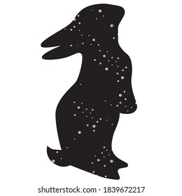 Print Hand drawn rabbit vector illustration art.