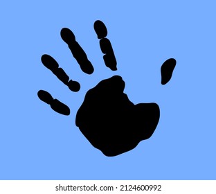 Print of the hand, pattern, vector illustration.
Flat vector, EPS 10.