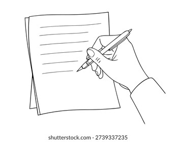 print hand writing one line art eps white background