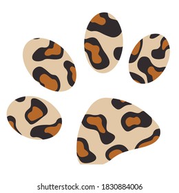 Print Hand-drawing silhouette animal paw. Element for design.
