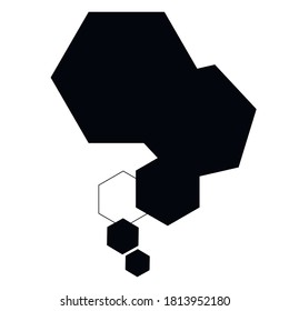 Imprimir fondo de silueta de dibujo manual. Vector geométrico abstracto. Elemento para el diseño.