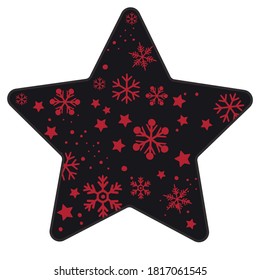 Imprimir colección de fondo de silueta de dibujo manual. Estrella vectorial con decoración. Elemento para el diseño.