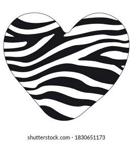 Print Hand-drawing silhouette heart. Vector pine tree. Element for design.