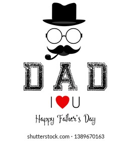 Print Happy Father's Day Greetings card