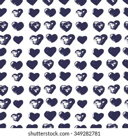 Print  hearts pattern. Vector illustration