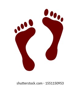  Print of human foot isolated