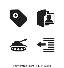 print icon. 4 print vector icons set. label, folder and left indent icons for web and design about print theme