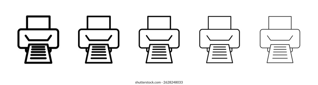 Ícone de impressão em preto. Ilustração vetorial para design gráfico