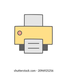 Print Icon in color icon, isolated on white background 