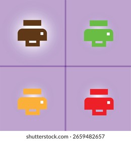 print icon design in 4 different colour for your business and website.