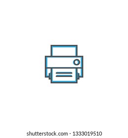 Print icon design. Essential icon vector illustration design