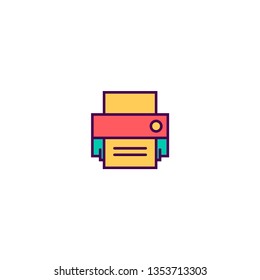 Print icon design. Essential icon vector illustration