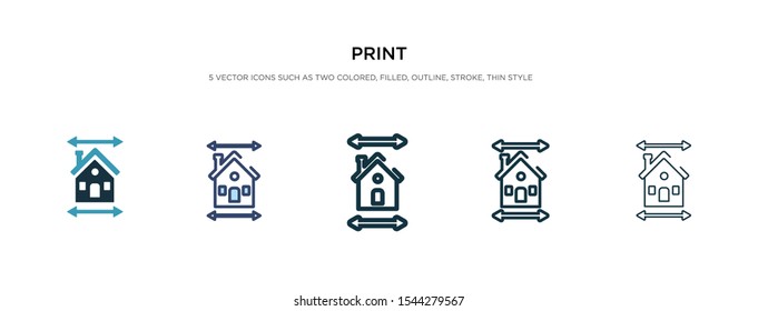 print icon in different style vector illustration. two colored and black print vector icons designed in filled, outline, line and stroke style can be used for web, mobile, ui