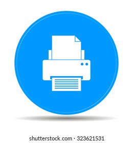 Print icon. Flat design style eps 10