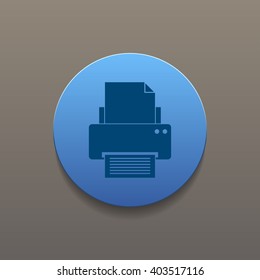 Print icon. Flat design style eps 10