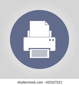 Print icon. Flat design style eps 10