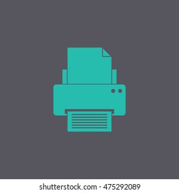 Print icon. Flat design style eps 10