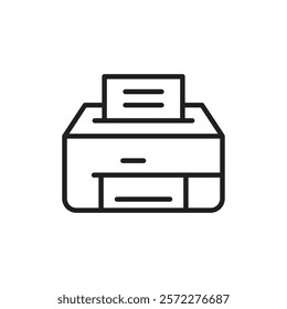 Print icon Flat vector set outline