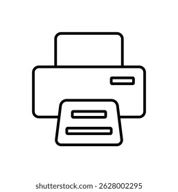 Print Icon. Flat Vector Symbol of Printer for Document and Office Technology.