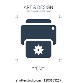 print icon. high quality filled print icon on white background. from art collection flat trendy vector print symbol. use for web and mobile