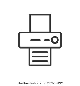 Print icon, illustration isolated vector sign symbol