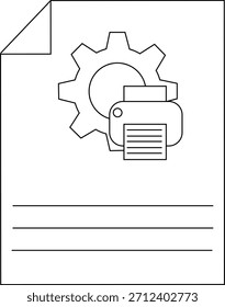 Símbolo gráfico de Vector de ilustración de icono de impresión