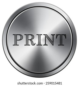 Print icon. Internet button on white background. EPS10 Vector. 