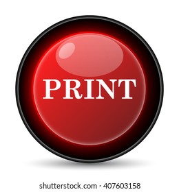 Print icon. Internet button on white background. EPS10 vector