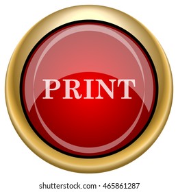 Print icon. Internet button on white background. EPS10 vector.