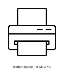 Print icon isolated on white background