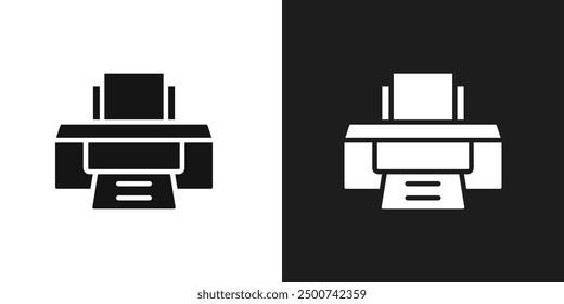 Print icon line art vector