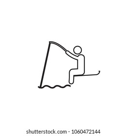 Print icon line black white activity vector design track set play