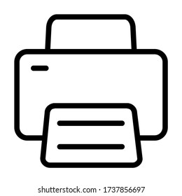 Print - icon line vector - user interface UI icons