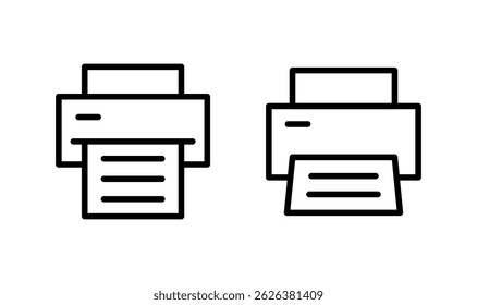 Ícone de impressão logotipo design. sinal e símbolo da impressora